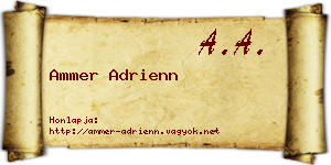 Ammer Adrienn névjegykártya